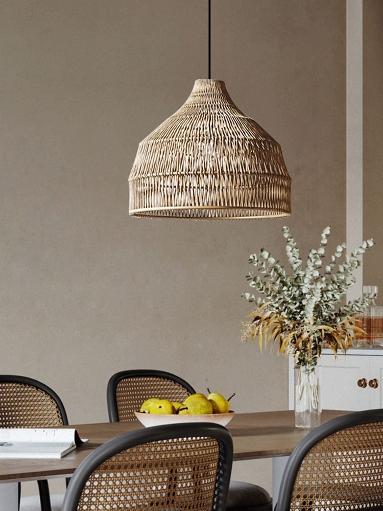 Outdoor Furniture Cafe - Eenvoudige creatieve rotan hanglamp voor eettafel