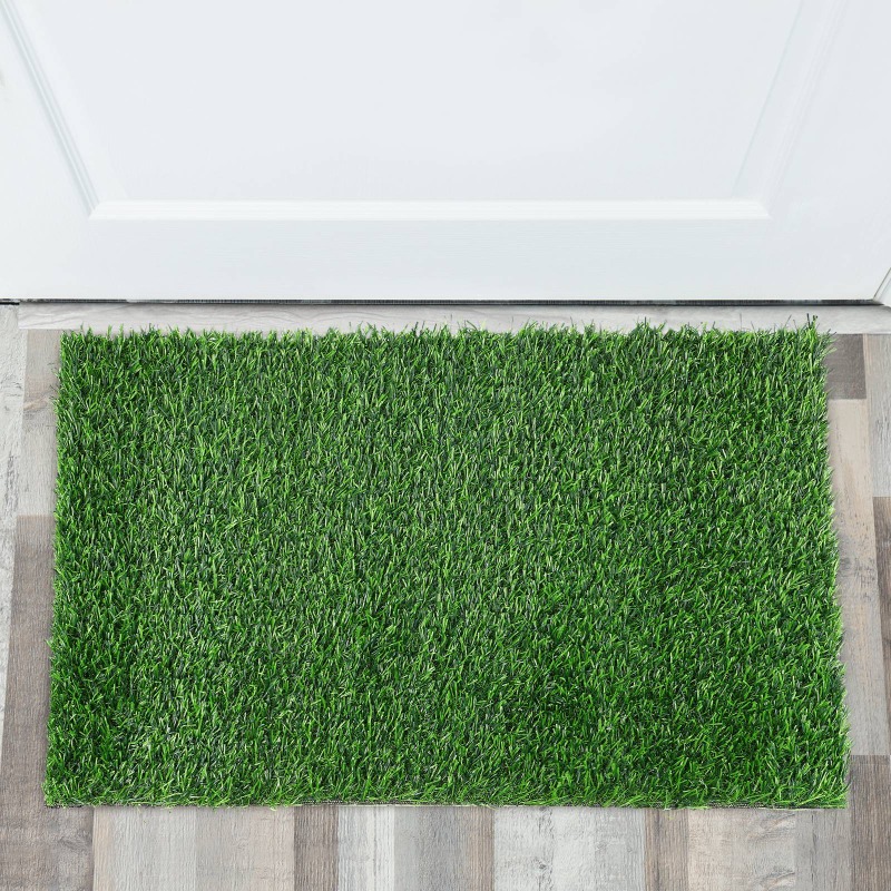 Outdoor Rug Waterproof - Antislip kunstgras deurmat, zwarte kunstgras buitenmat,
