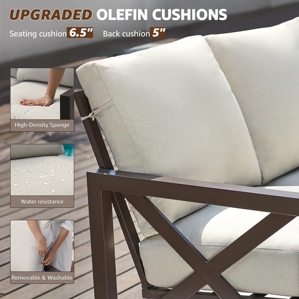 Vierdelige terrasset, metalen  - Outdoor Furniture One Piece recensie en prijs