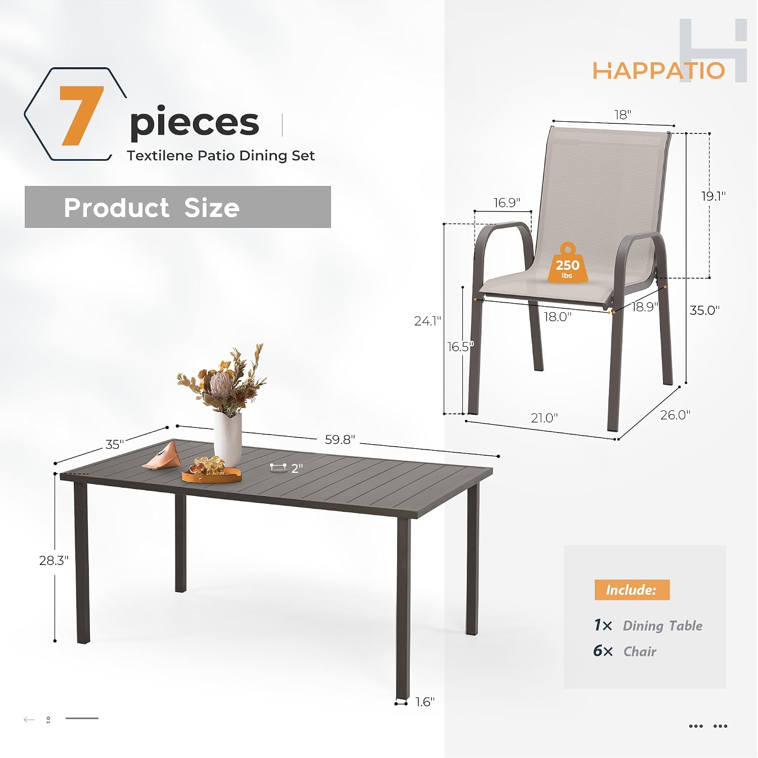 Buiten Eettafelset, 6 Snel Dro - Outdoor Furniture Quick Dry recensie en prijs