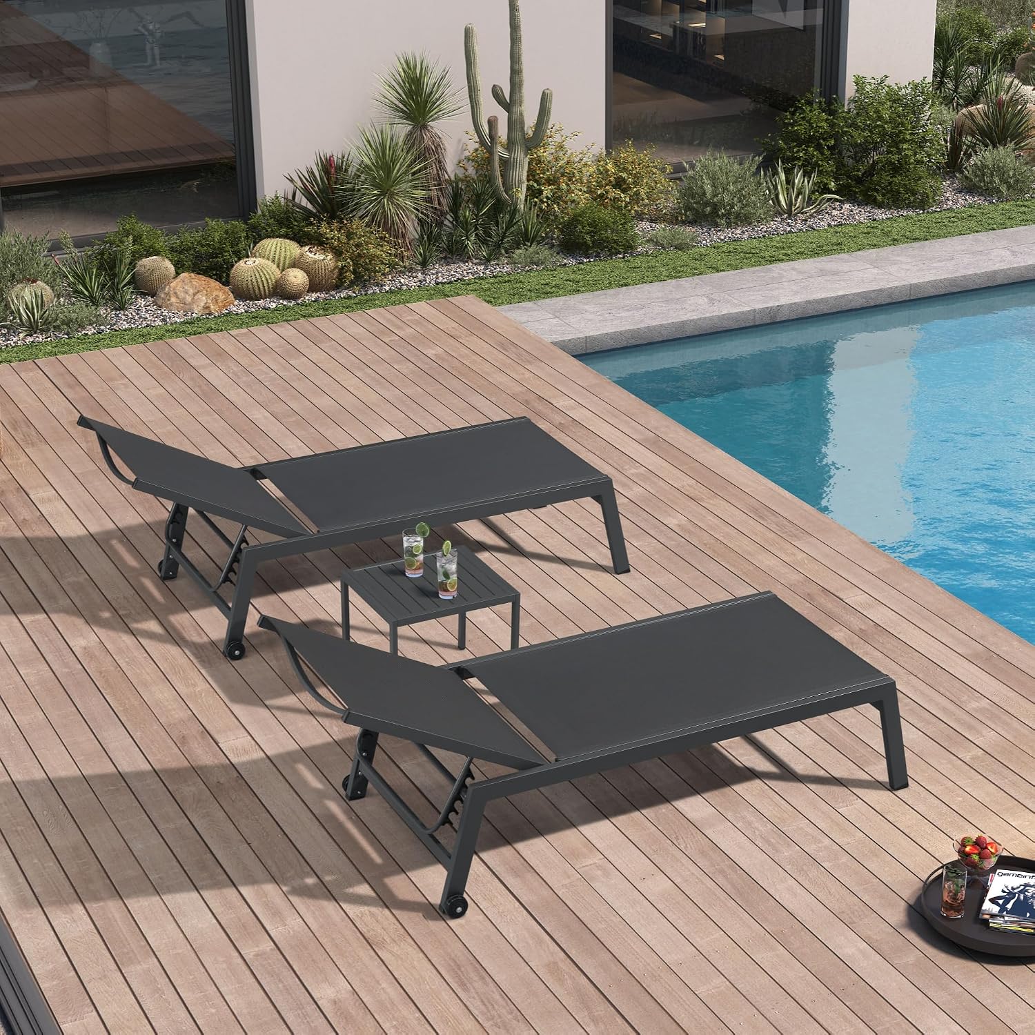 Brede Patio Lounge Stoel 2 Set - Outdoor Furniture Quick Dry recensie en prijs