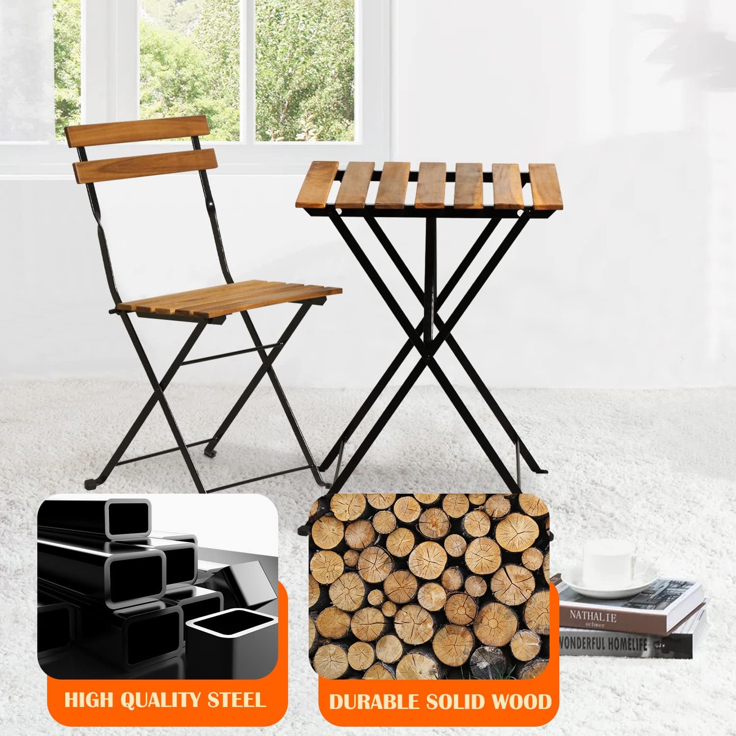 Natuurhouten 3-delige opvouwba - Outdoor Furniture One Piece recensie en prijs