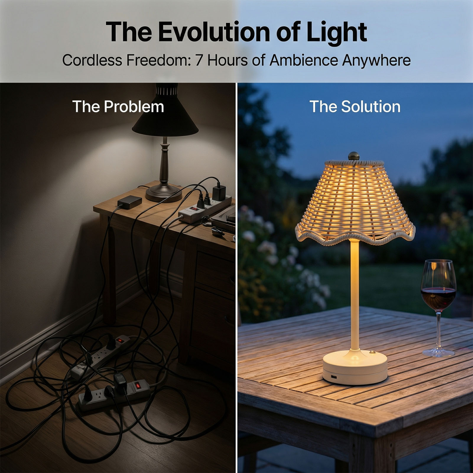 LED Vintage Rotan Tafellamp 3  - Outdoor Furniture Cafe recensie en prijs