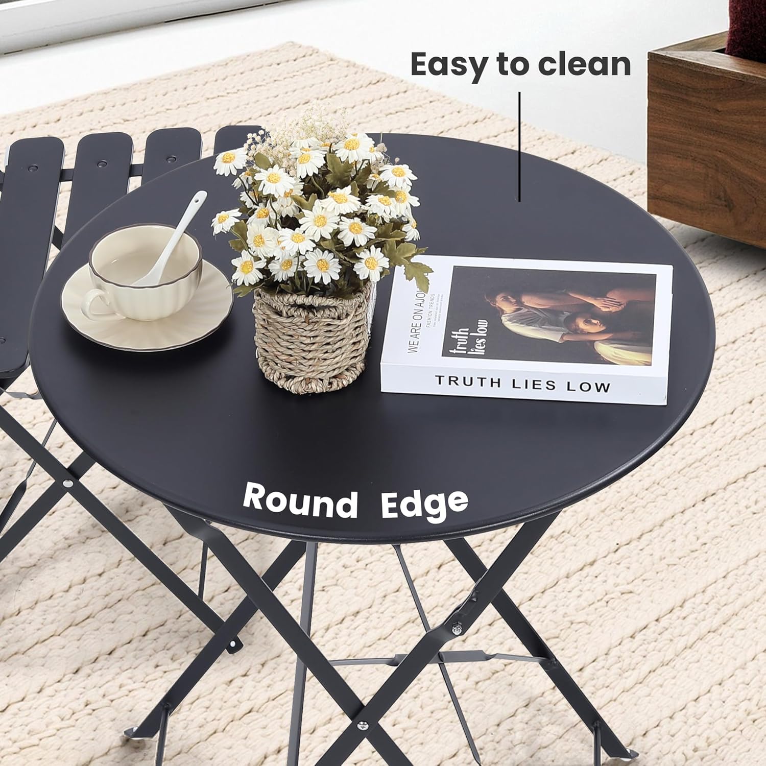 Ruimtebesparende zwarte 3-deli - Outdoor Furniture One Piece recensie en prijs