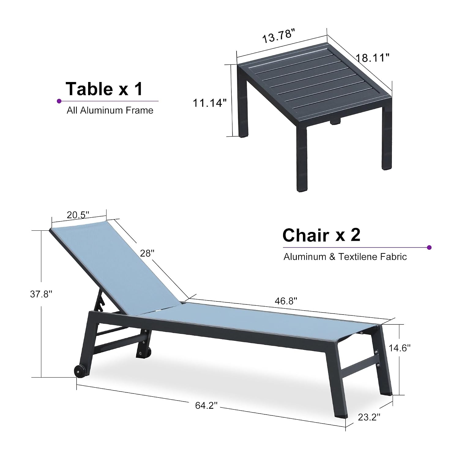 Snel drogende Textilene lounge - Outdoor Furniture Quick Dry recensie en prijs